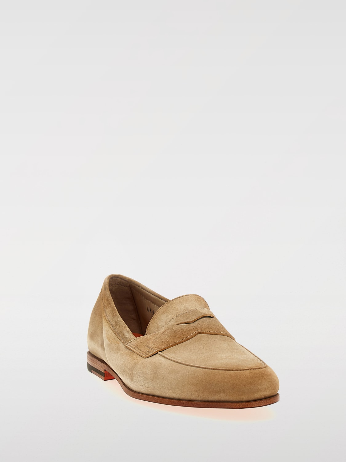 SANTONI LOAFERS: Loafers men Santoni, Beige - Img 2