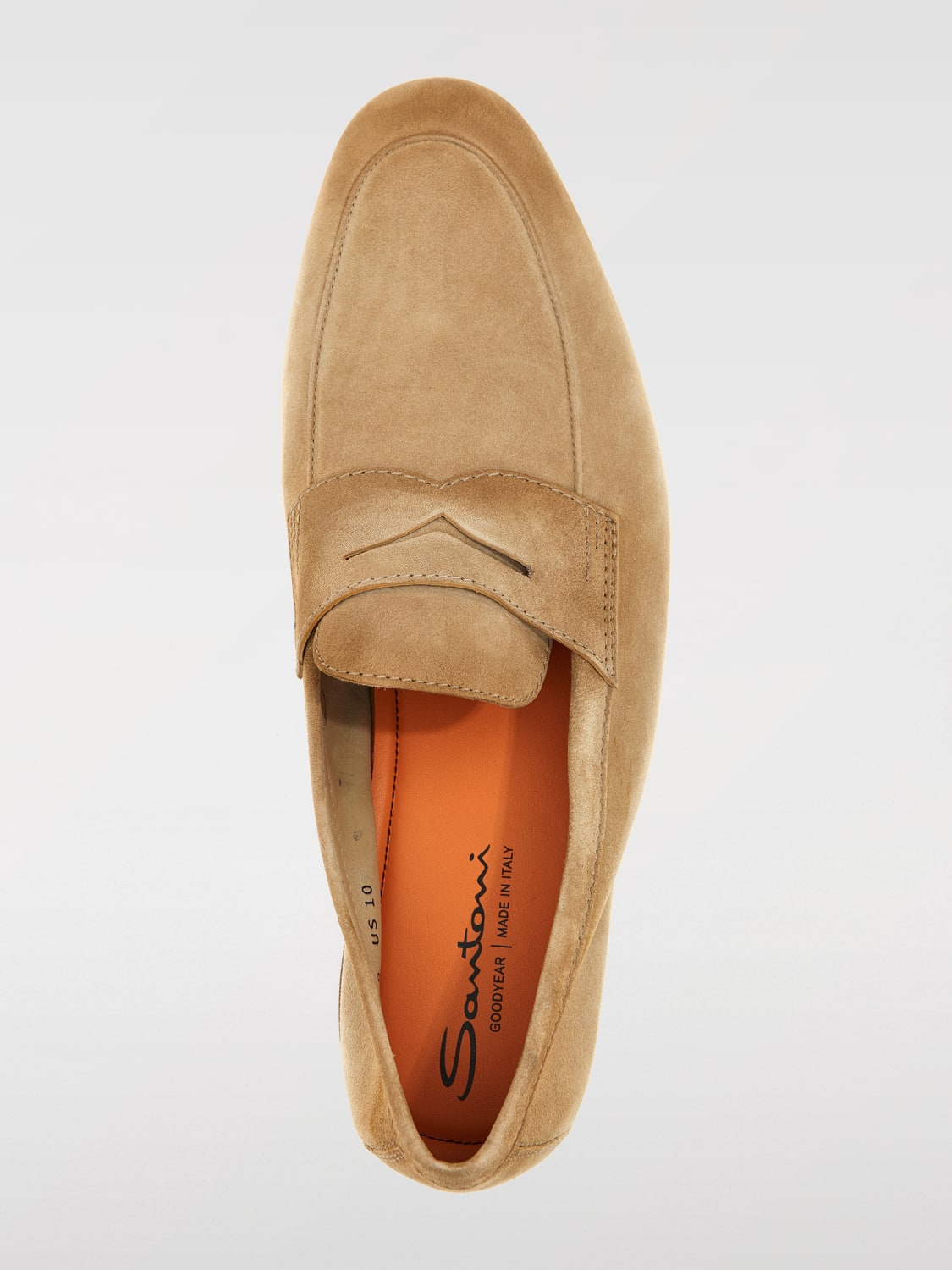 SANTONI LOAFERS: Loafers men Santoni, Beige - Img 4
