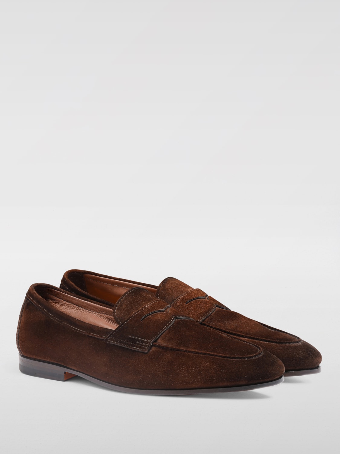 SANTONI LOAFERS: Loafers men Santoni, Brown - Img 2