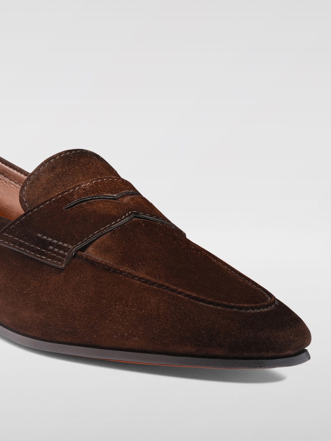 SANTONI LOAFERS: Loafers men Santoni, Brown - Img 3