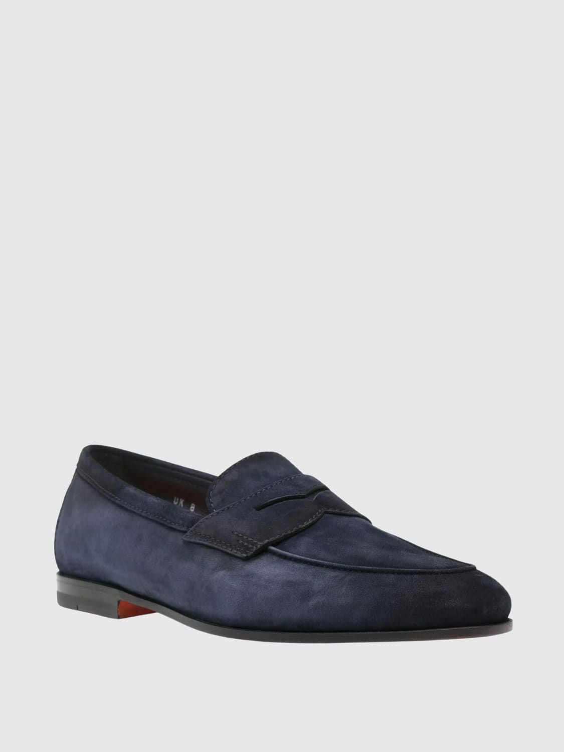 SANTONI MOCASSINI: Mocassino Santoni in camoscio , Blue 1 - Img 2