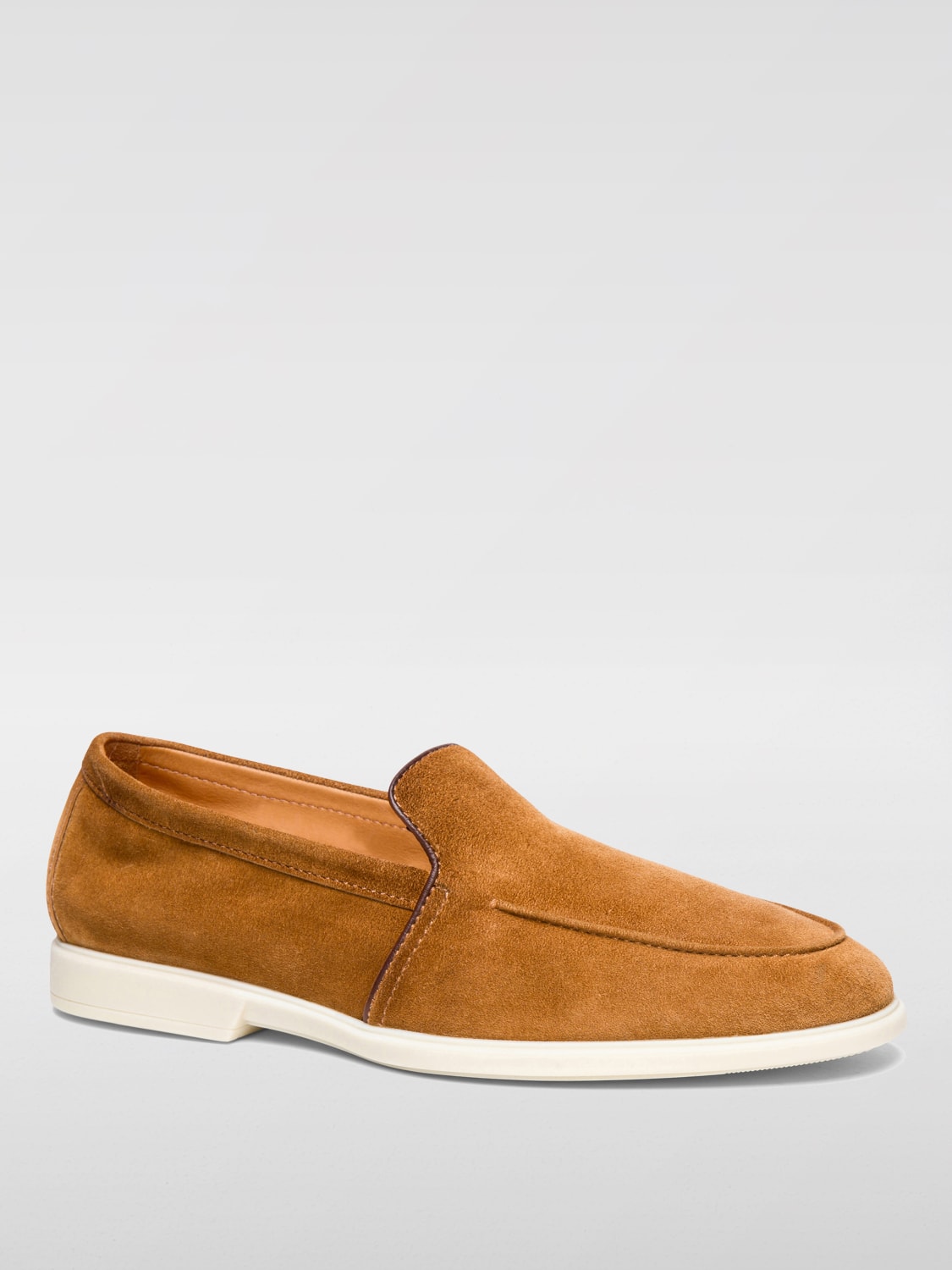 SANTONI MOCASSINI: Mocassino Santoni in camoscio , Marrone - Img 2