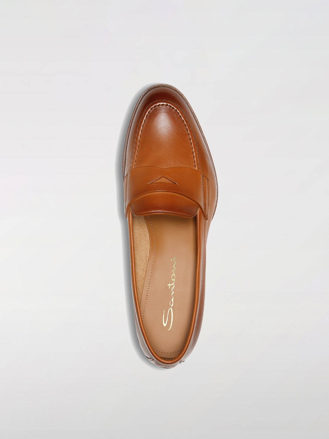 SANTONI MOCASSINI: Mocassino Santoni in pelle , Marrone - Img 5