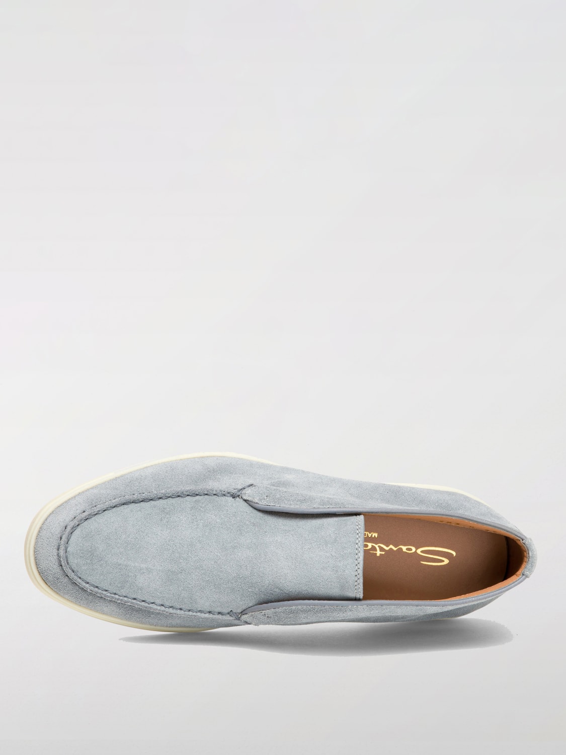SANTONI STIVALI: Polacchino Desert Santoni in camoscio , Azzurro - Img 3