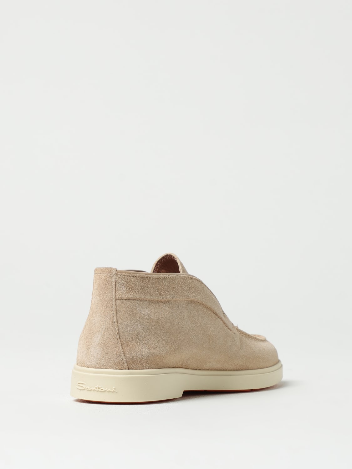 SANTONI BOOTS: Santoni Desert suede loafers, Beige - Img 3
