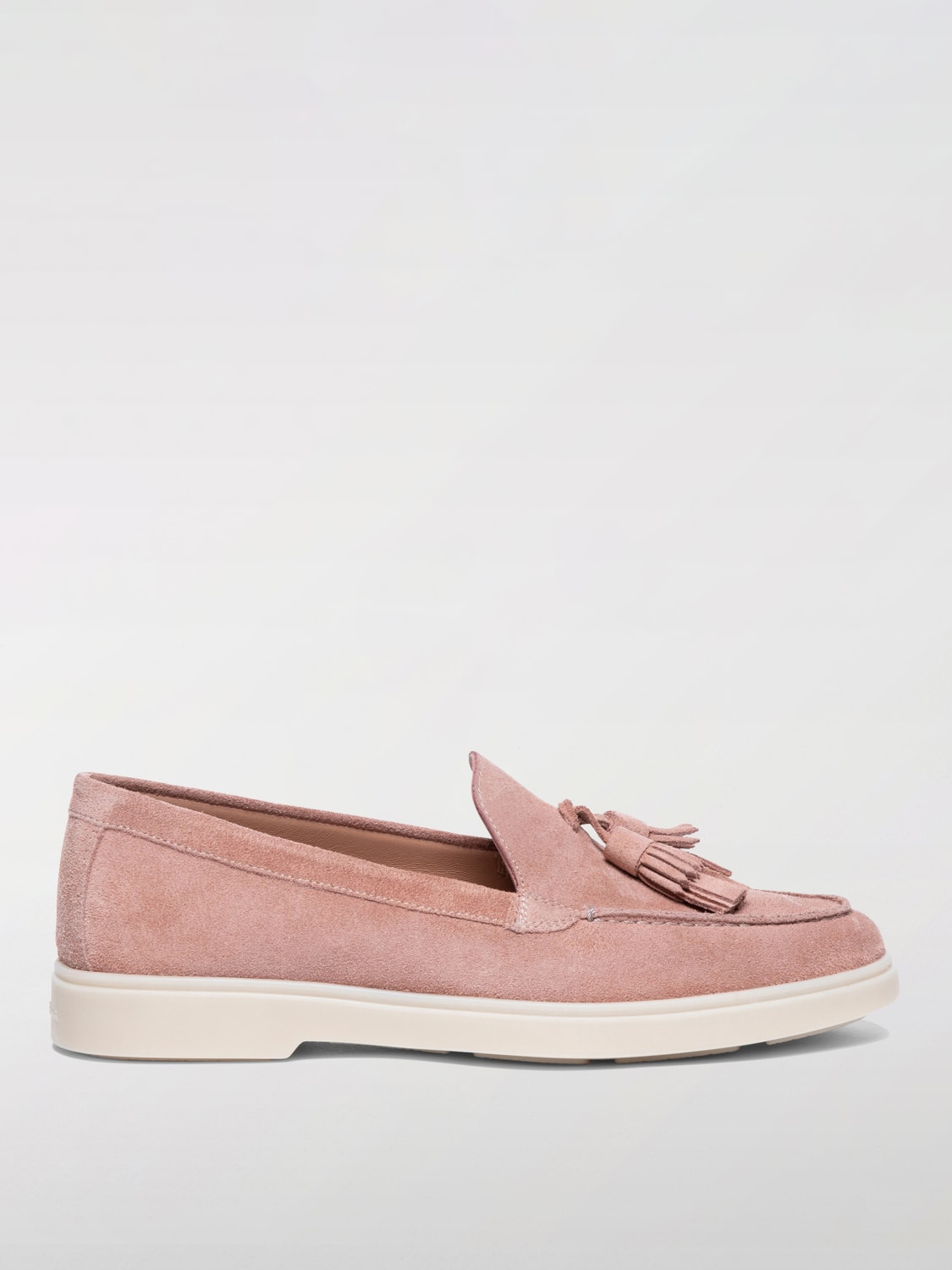 SANTONI MOCASSINI: Mocassino Santoni in camoscio con nappe , Rosa - Img 1