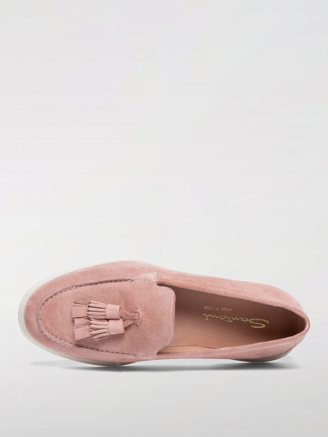 SANTONI MOCASSINI: Mocassino Santoni in camoscio con nappe , Rosa - Img 3