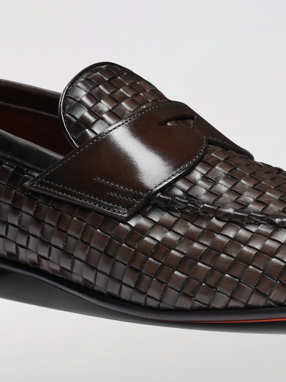 SANTONI：ローファー メンズ - ブラウン | GIGLIO.COMオンライン