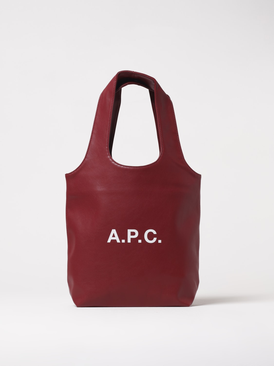 A.P.C. BORSA TOTE: Borsa Ninon A.P.C. in pelle sintetica , Vino - Img 1