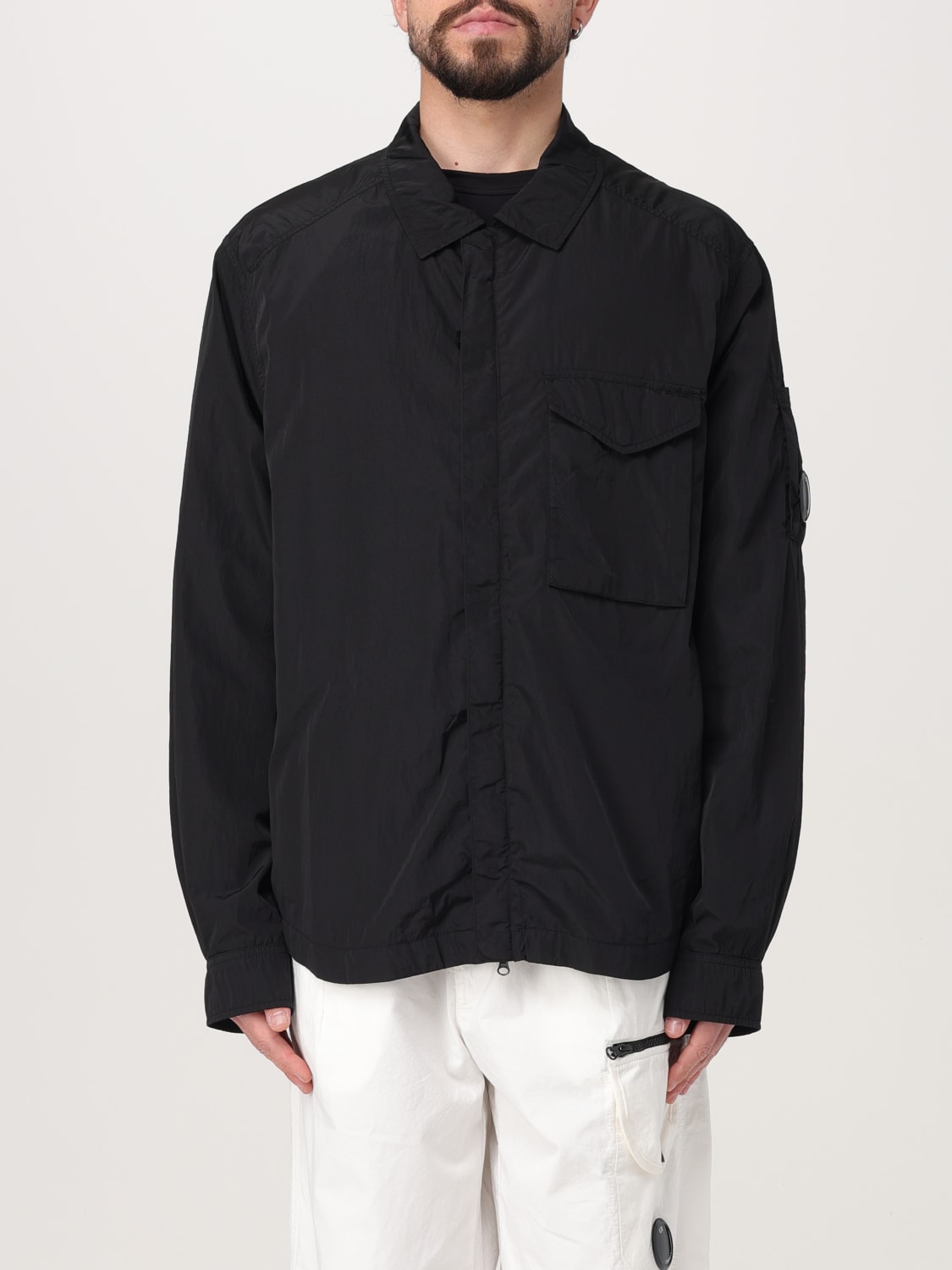 C.P. COMPANY GIACCA: Overshirt C.P. Company in nylon , Nero - Img 1