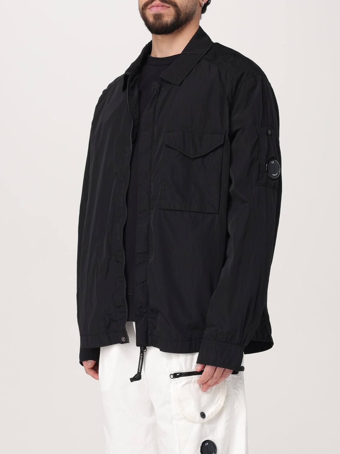 C.P. COMPANY GIACCA: Overshirt C.P. Company in nylon , Nero - Img 4