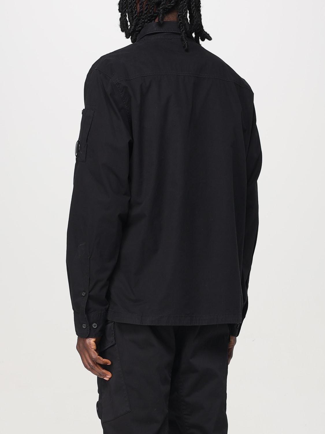 C.P. COMPANY GIACCA: Overshirt C.P. Company in cotone , Nero - Img 3