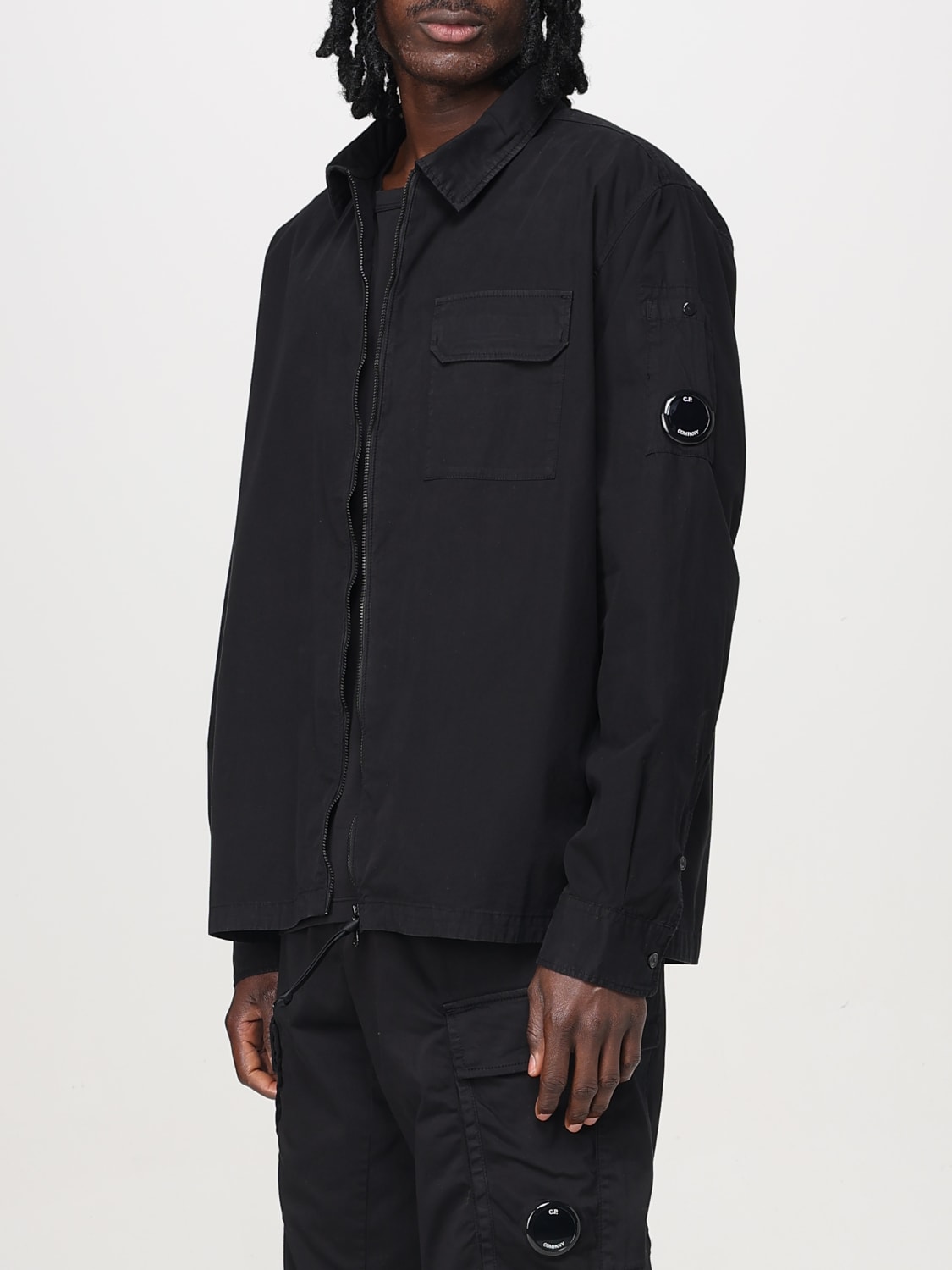 C.P. COMPANY GIACCA: Overshirt C.P. Company in cotone , Nero - Img 4
