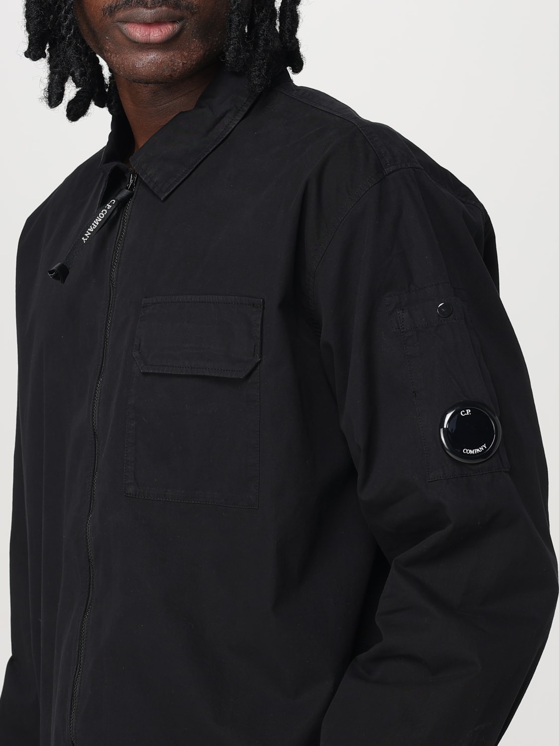 C.P. COMPANY GIACCA: Overshirt C.P. Company in cotone , Nero - Img 5