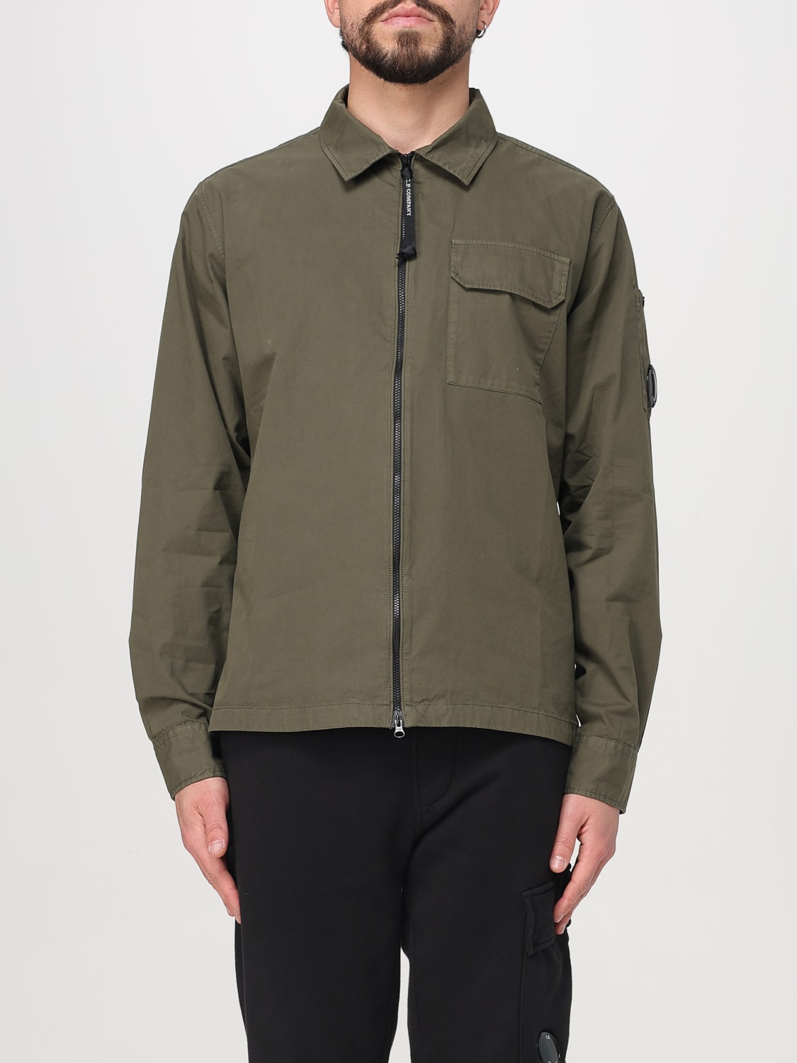 C.P. COMPANY GIACCA: Overshirt C.P. Company in cotone , Verde - Img 1
