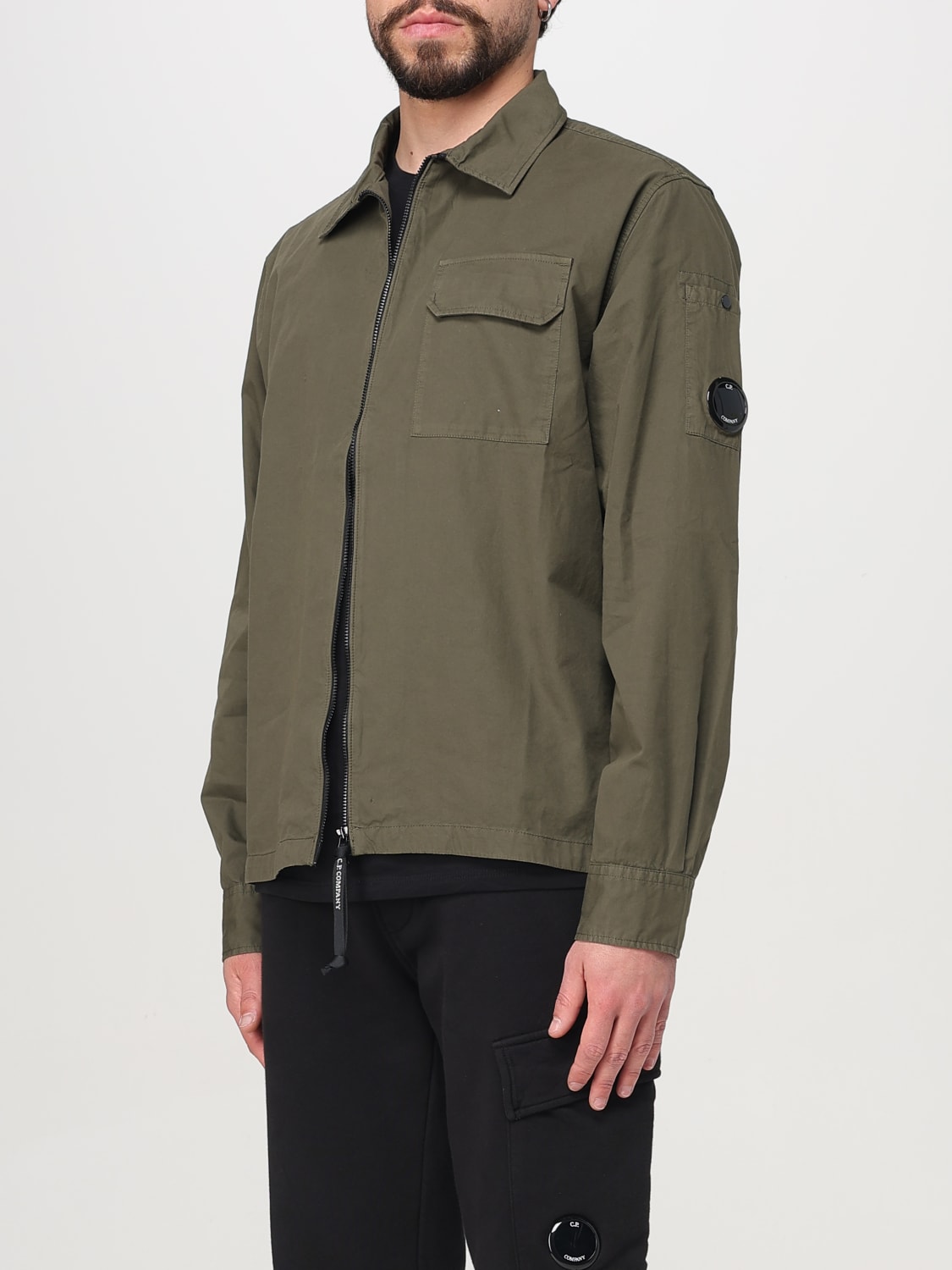 C.P. COMPANY GIACCA: Overshirt C.P. Company in cotone , Verde - Img 3
