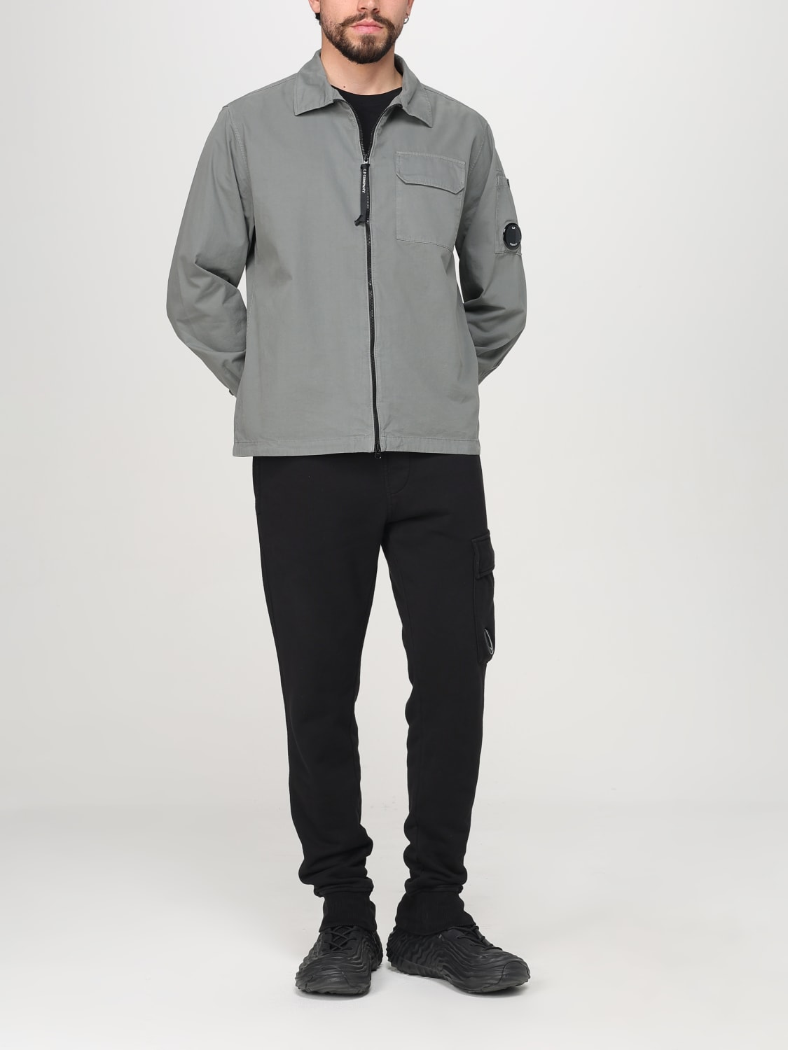C.P. COMPANY GIACCA: Overshirt C.P. Company in cotone , Grigio - Img 2