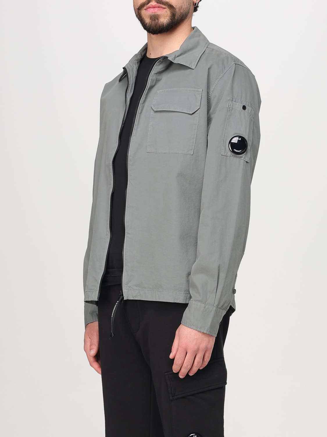 C.P. COMPANY GIACCA: Overshirt C.P. Company in cotone , Grigio - Img 4