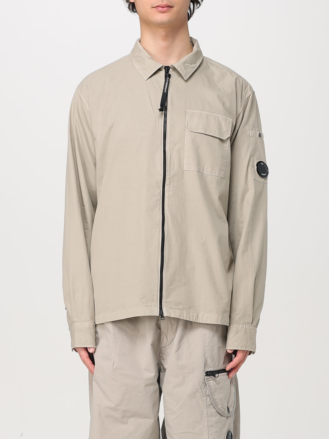 C.P. COMPANY GIACCA: Overshirt C.P. Company in cotone , Kaki - Img 1