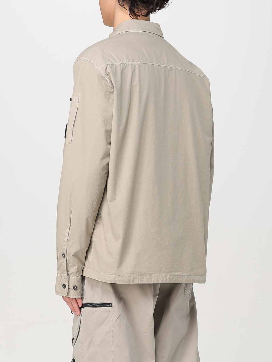 C.P. COMPANY GIACCA: Overshirt C.P. Company in cotone , Kaki - Img 3