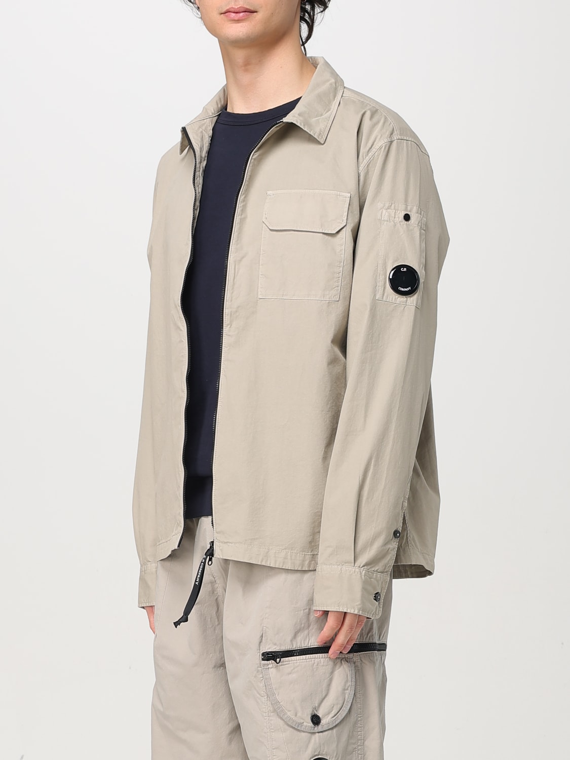 C.P. COMPANY GIACCA: Overshirt C.P. Company in cotone , Kaki - Img 4