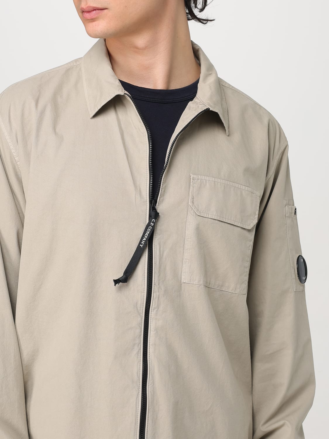 C.P. COMPANY GIACCA: Overshirt C.P. Company in cotone , Kaki - Img 5