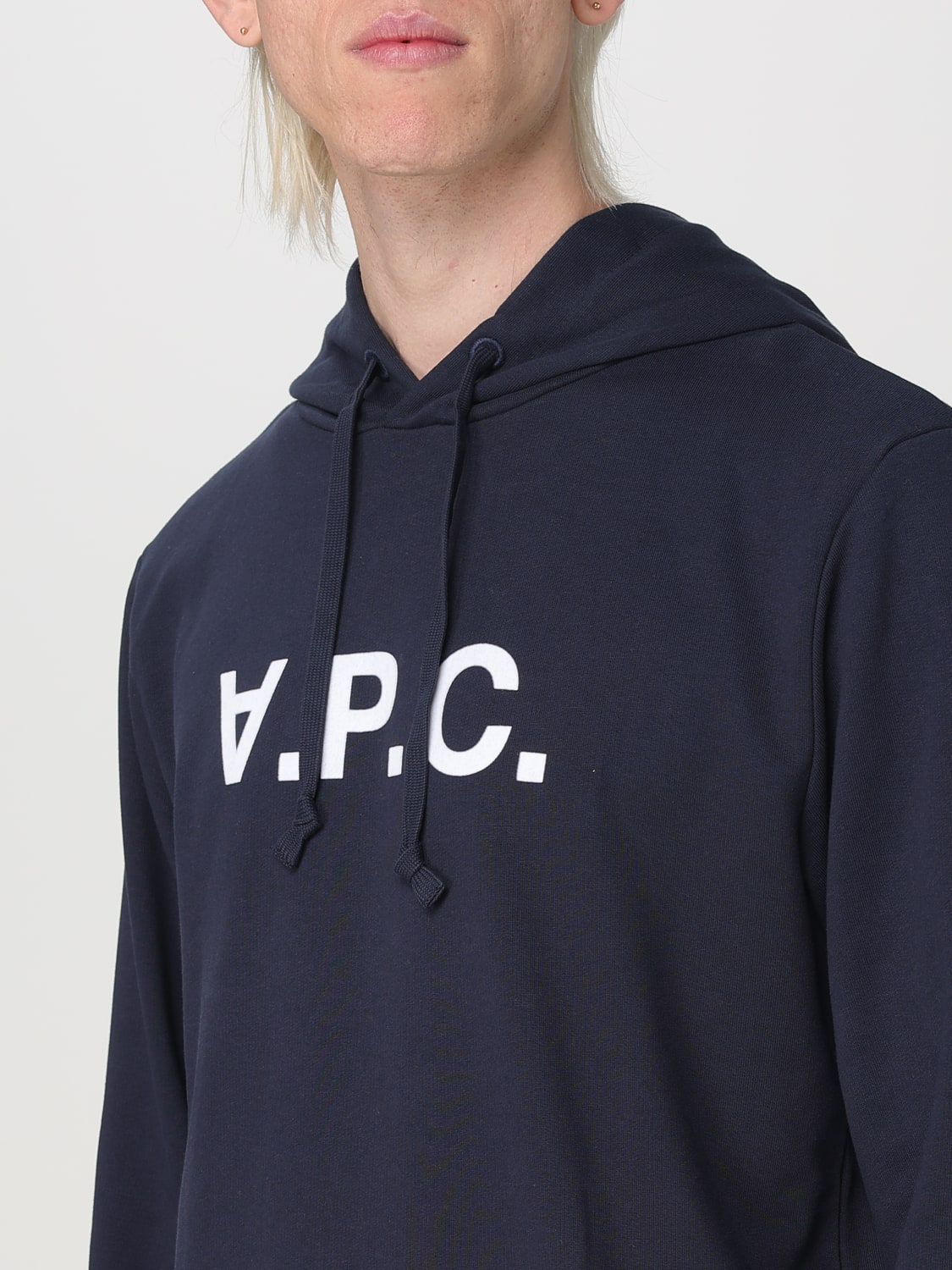 A.P.C. SWEATSHIRT: Sweatshirt homme A.P.C., Bleu - Img 3