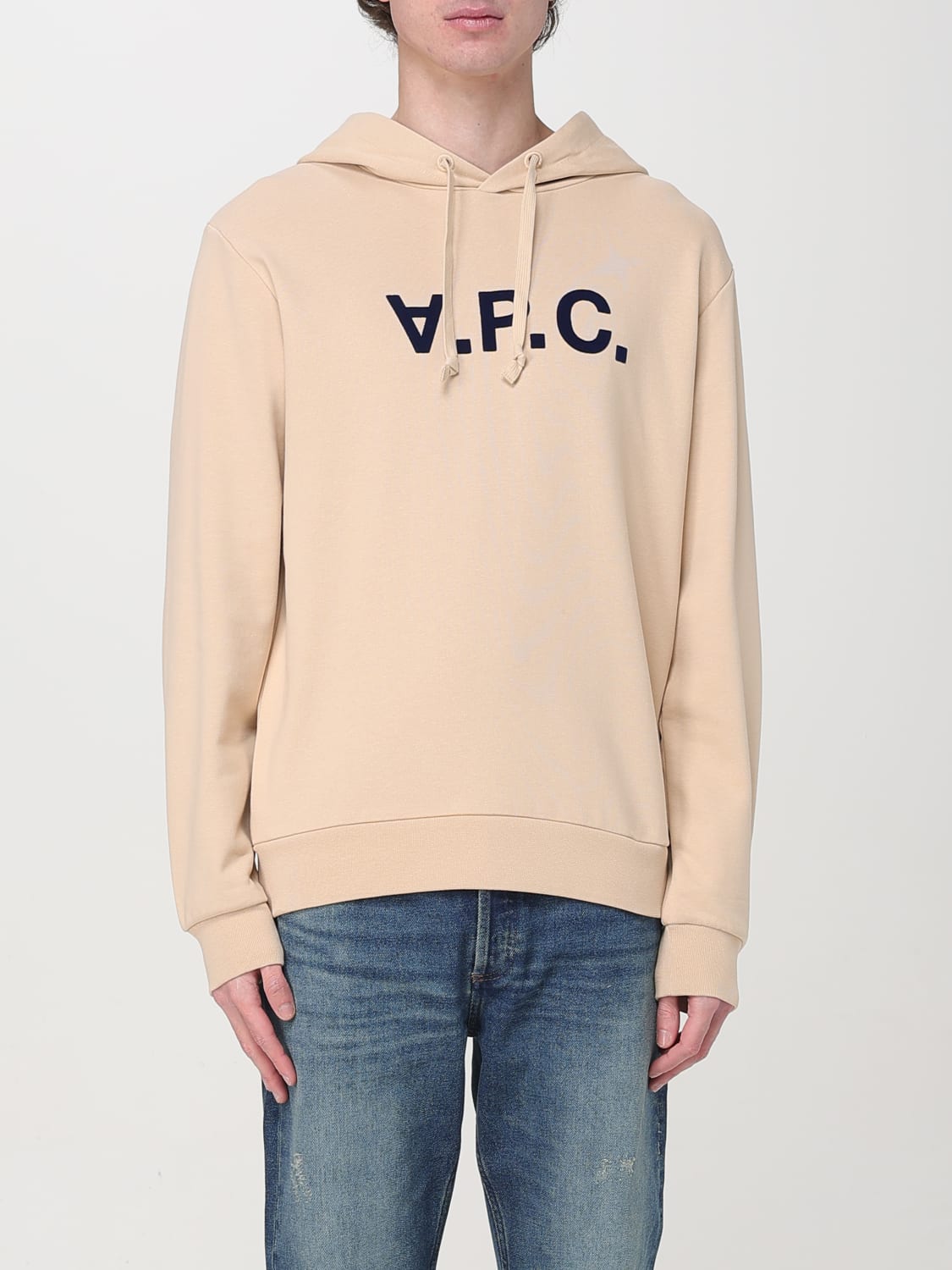 A.P.C. SWEATSHIRT: Sweatshirt men A.P.C., Beige - Img 1