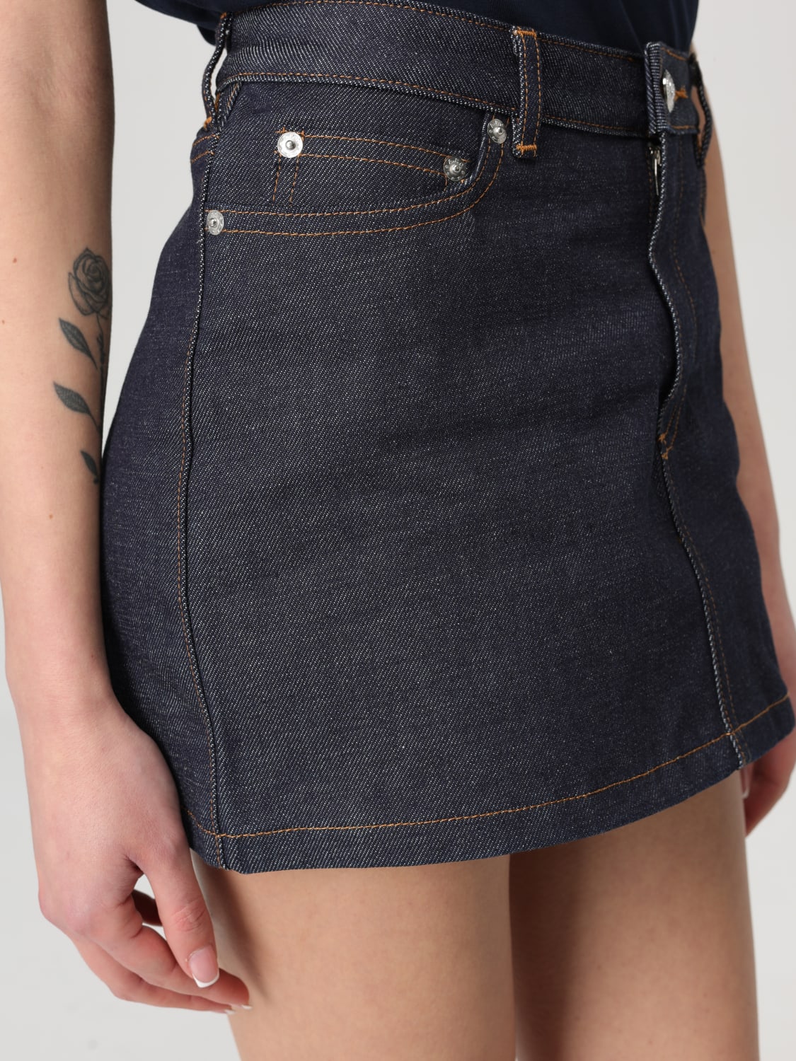 ワンピース A.P.C. Women Short Skirts CODBSF06093IAI Blue Mini skirt Indigo | A.P.C.
