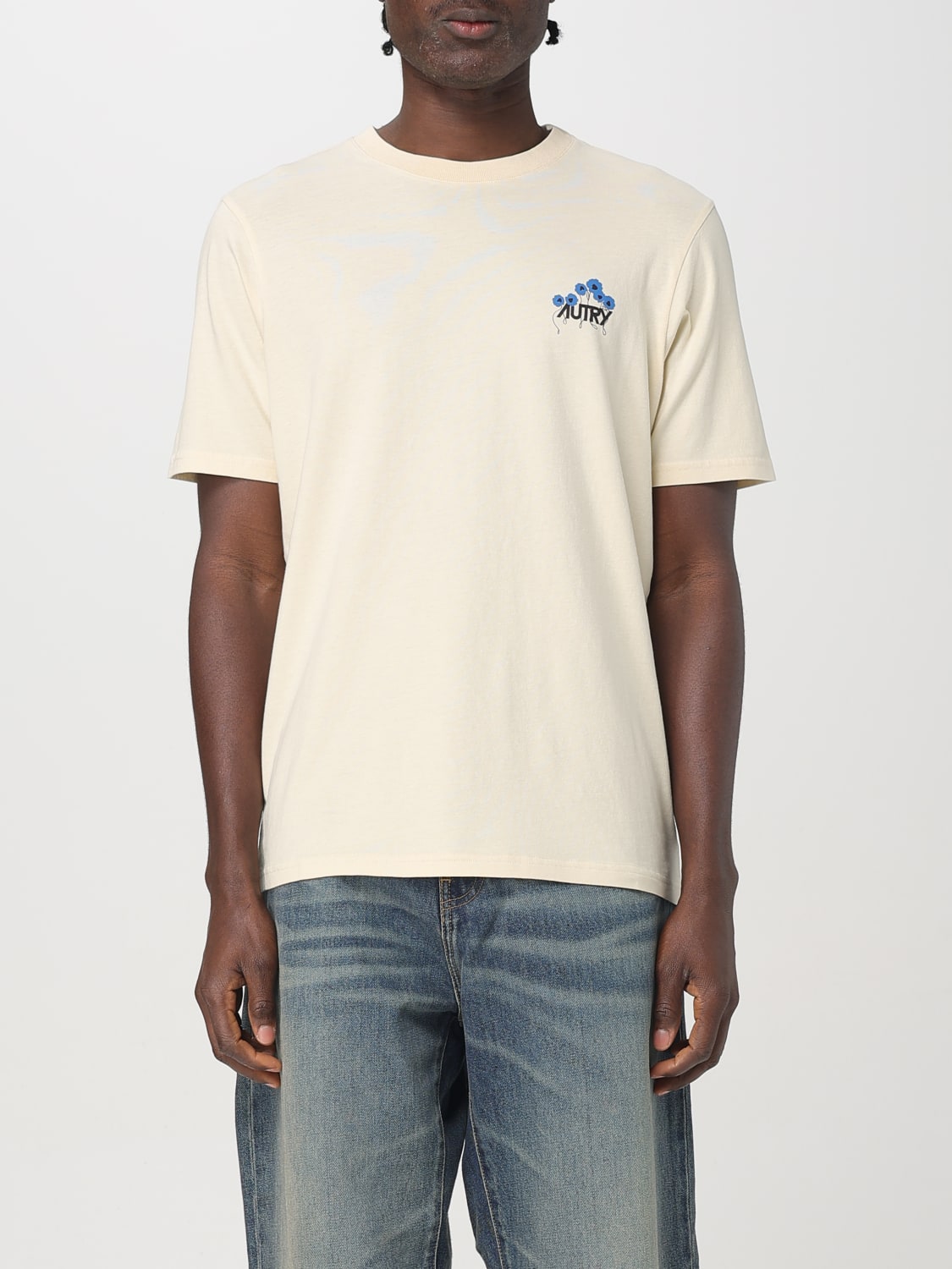 Tシャツ・カットソー AUTRY Men T-shirt Beige TSPM88CC AUTRY:Tシャツ メンズ - クリーム | GIGLIO.COMオンラインの