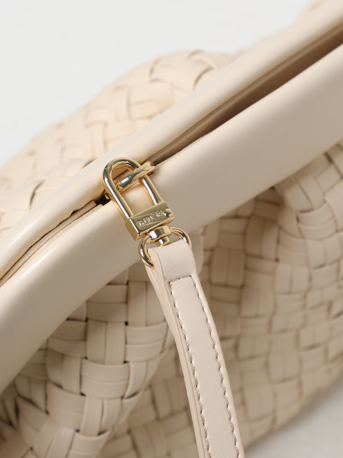 THEMOIRÈ CLUTCH: Clutch Bios Themoirè in pelle vegana intrecciata , Cipria - Img 3