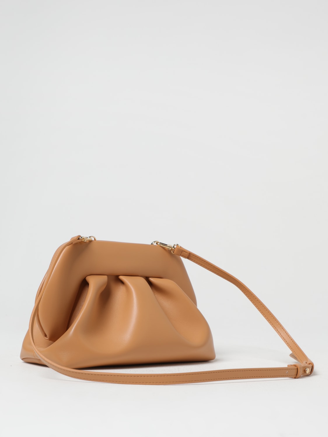 THEMOIRÈ CLUTCH: Clutch Themoirè in pelle vegana, Beige - Img 2
