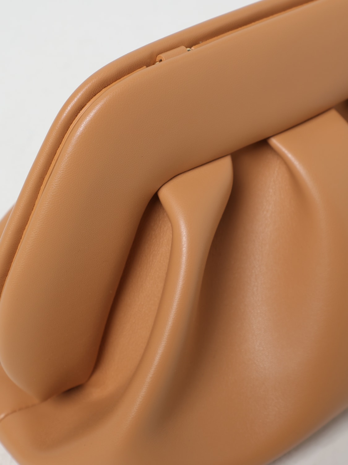 THEMOIRÈ CLUTCH: Clutch Themoirè in pelle vegana, Beige - Img 3