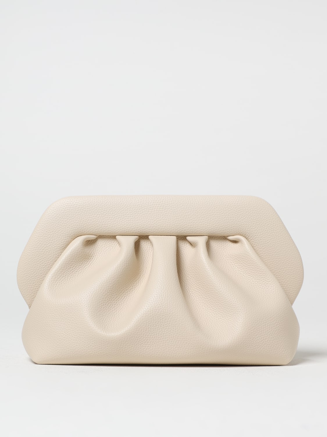 THEMOIRÈ CLUTCH: Clutch Bios Themoirè in pelle vegana a grana , Cipria - Img 1