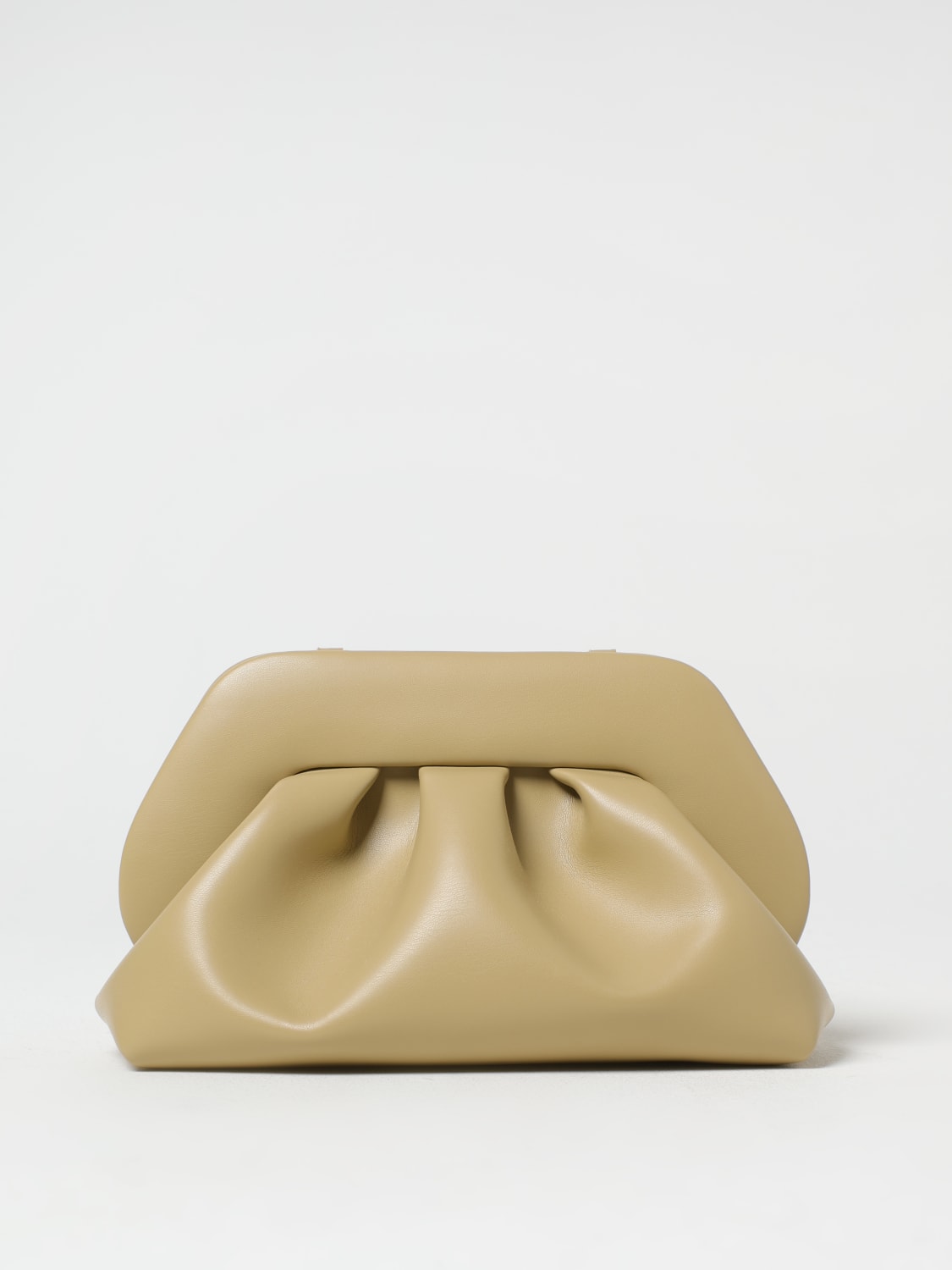 THEMOIRÈ CLUTCH: Clutch Tia Themoirè in pelle vegana , Oliva - Img 1