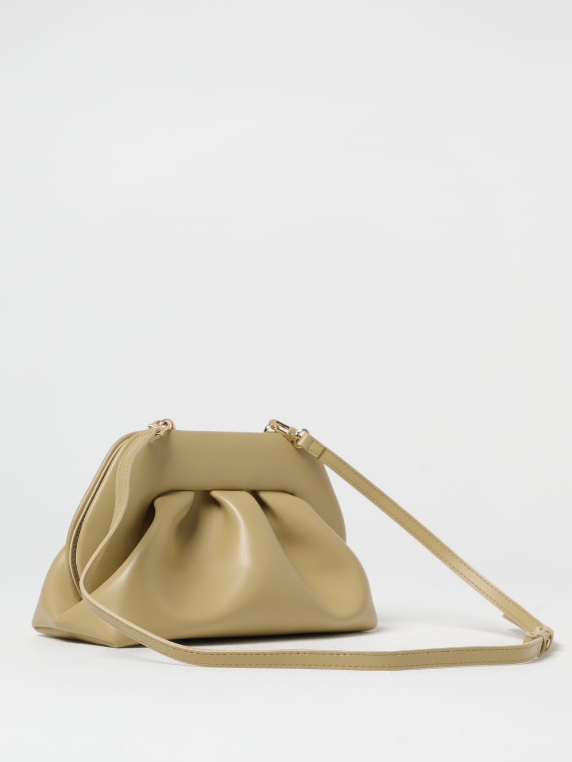 THEMOIRÈ CLUTCH: Clutch Tia Themoirè in pelle vegana , Oliva - Img 2