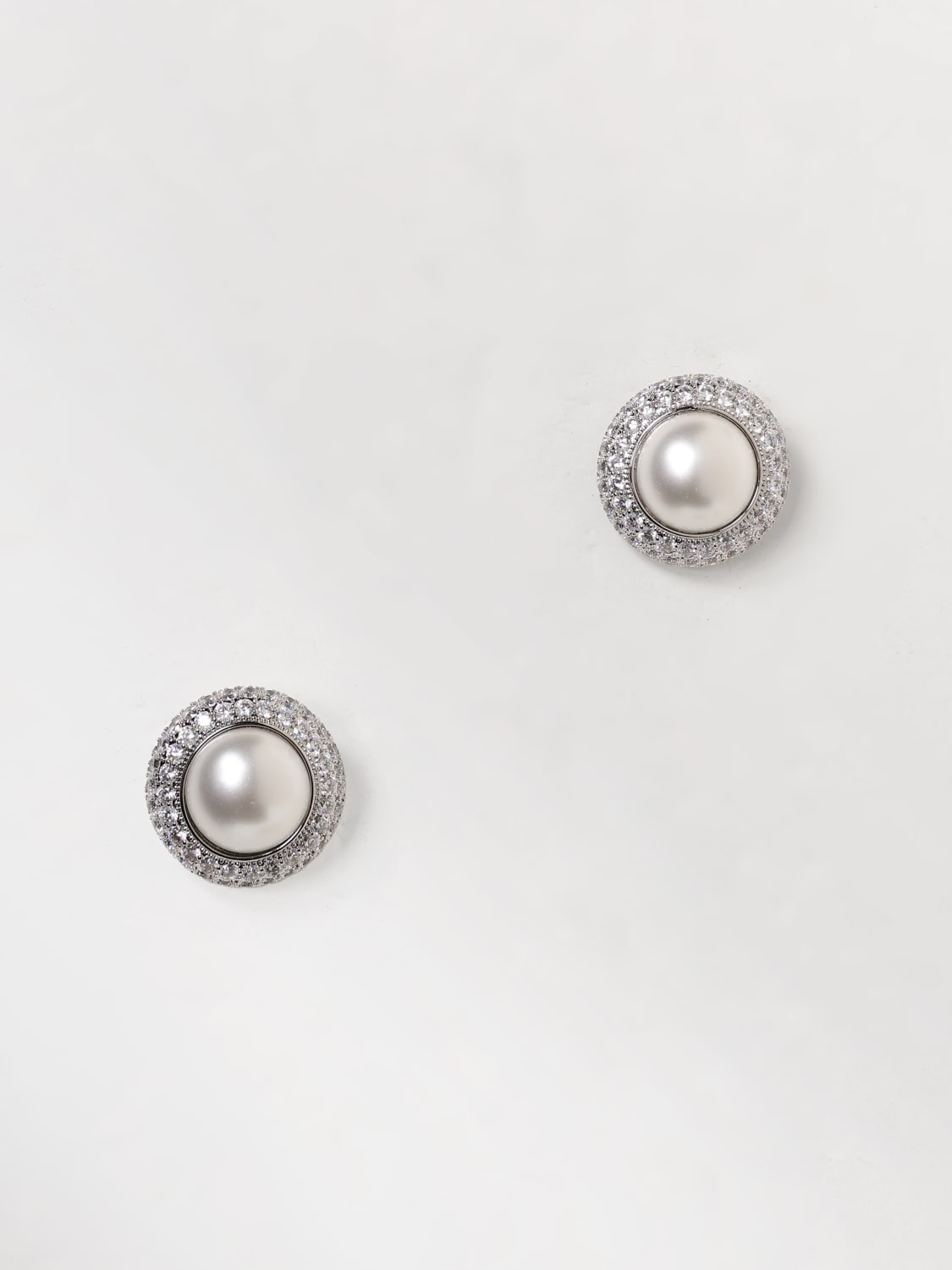 アクセサリーその他 SELF-PORTRAIT Woman Jewel Silver PF25624ESL SILVER Silver bow-motif crystal earrings Self-portrait - women