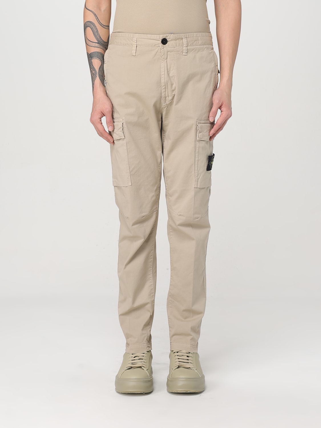 STONE ISLAND PANTS: Pants men Stone Island, Beige - Img 1