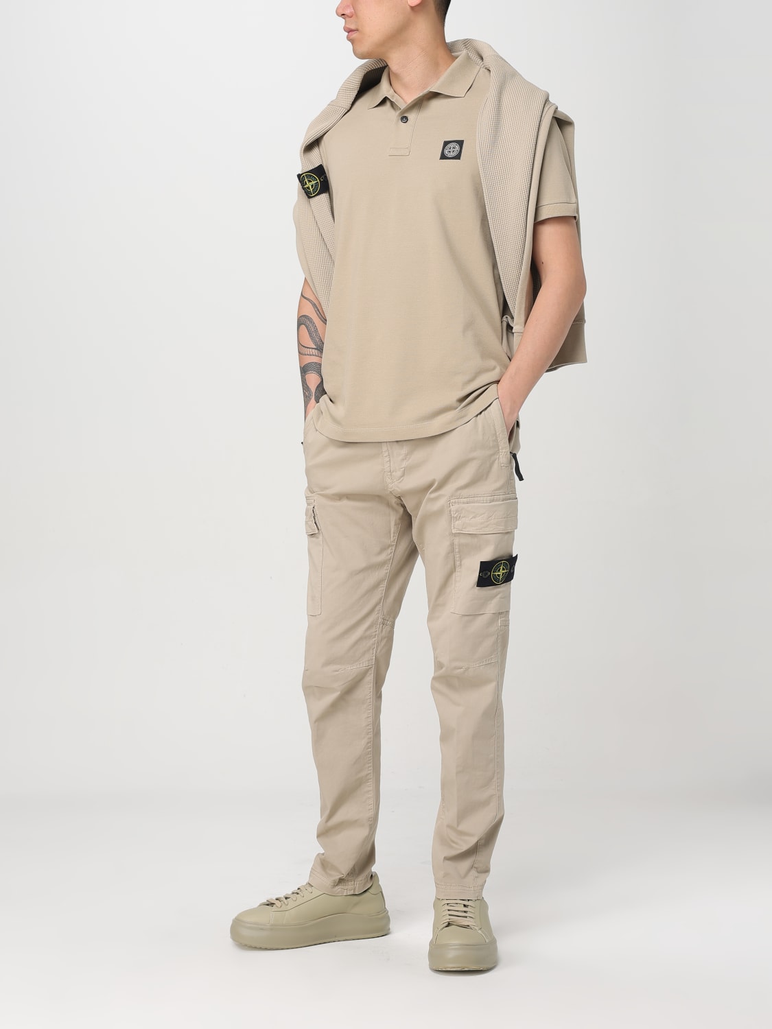 STONE ISLAND PANTS: Pants men Stone Island, Beige - Img 2