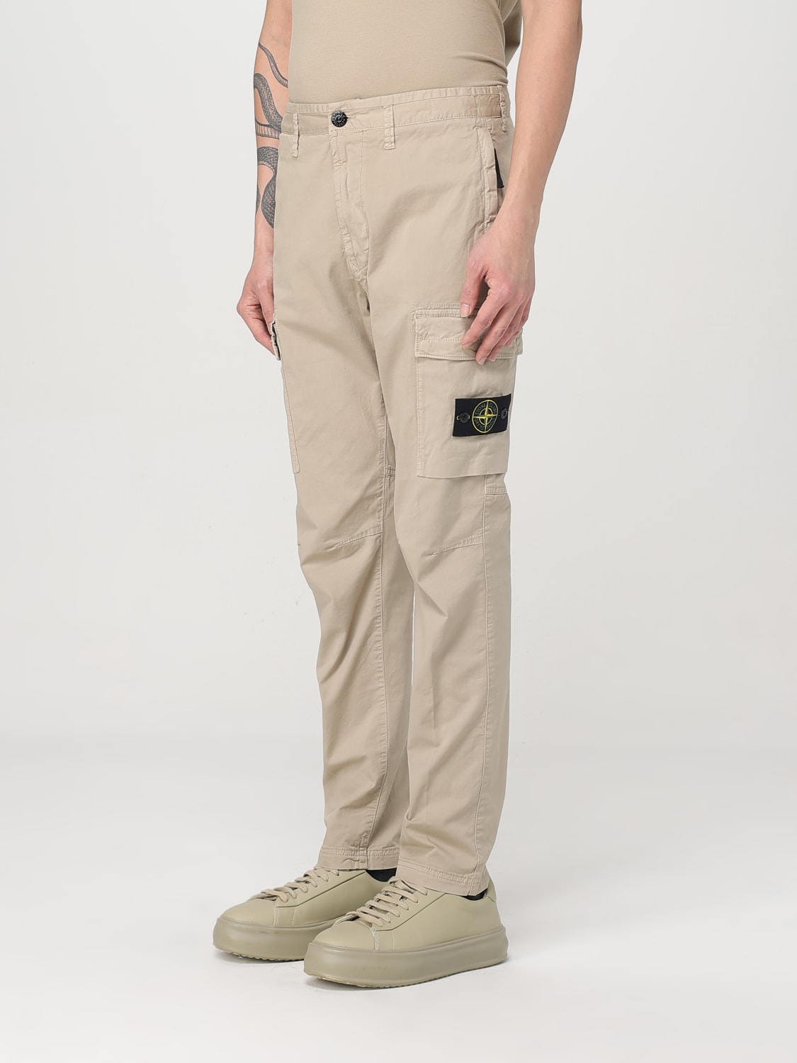 STONE ISLAND PANTS: Pants men Stone Island, Beige - Img 4