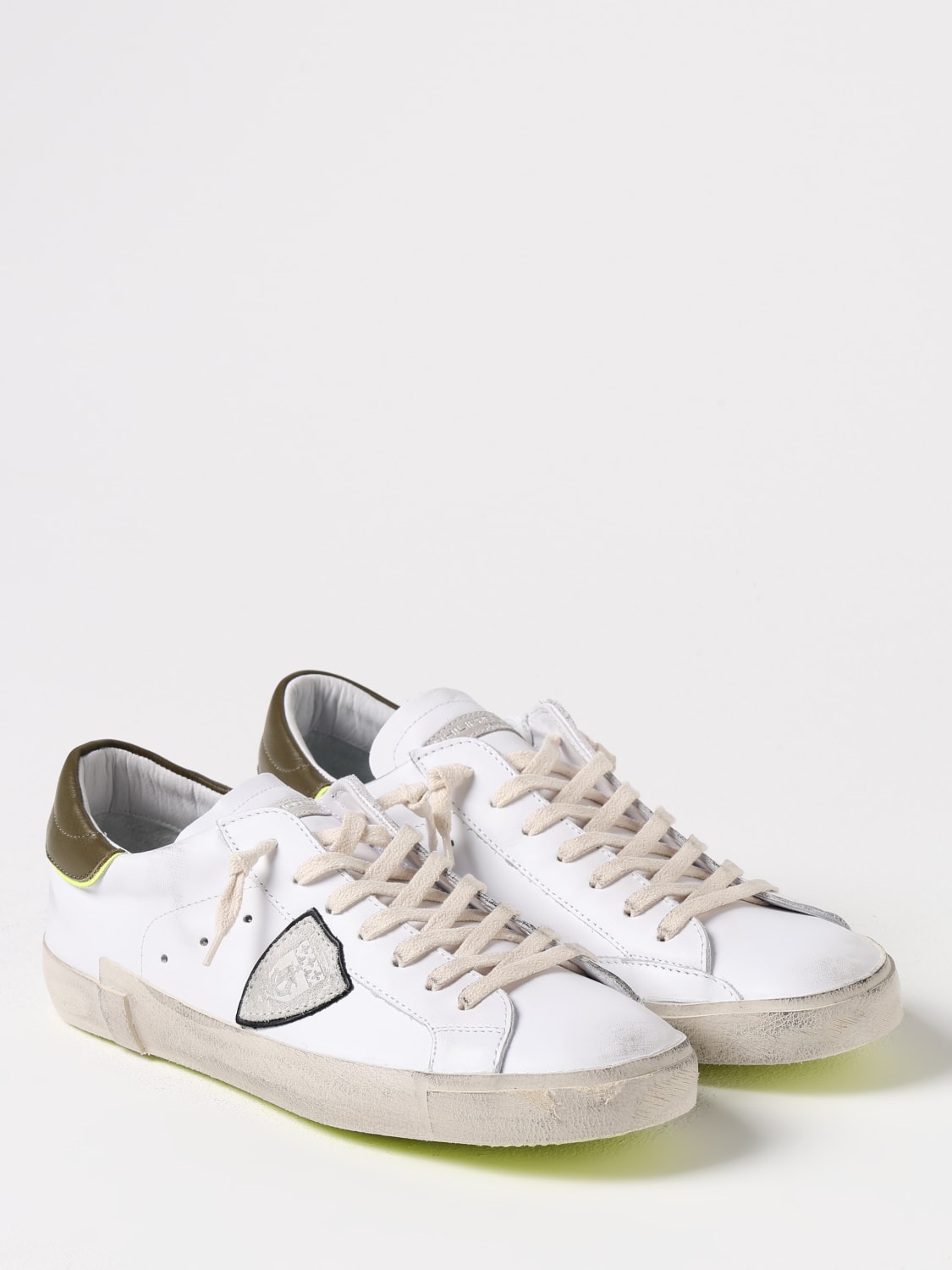 PHILIPPE MODEL SNEAKERS: Sneakers Paris Philippe Model in pelle used , Bianco - Img 2