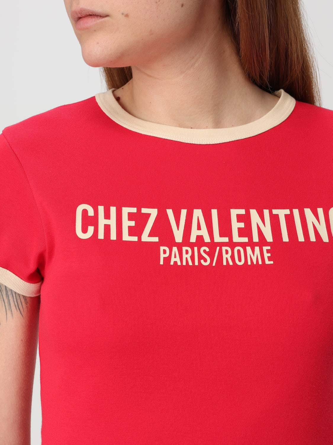 VALENTINO: T-shirt woman - Red | Valentino t-shirt