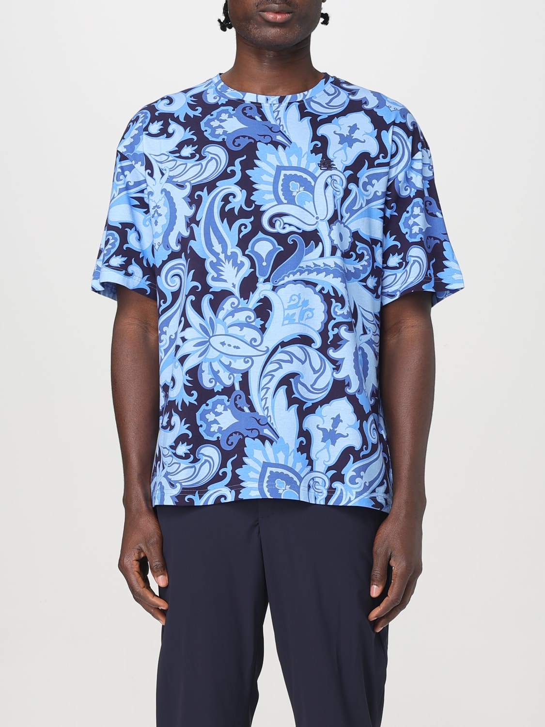 Tシャツ・カットソー ETRO Men T-shirt Blue MRMA0004AK591 X0883 ETRO：Tシャツ メンズ - ブルー | GIGLIO.COMオンラインのEtro T