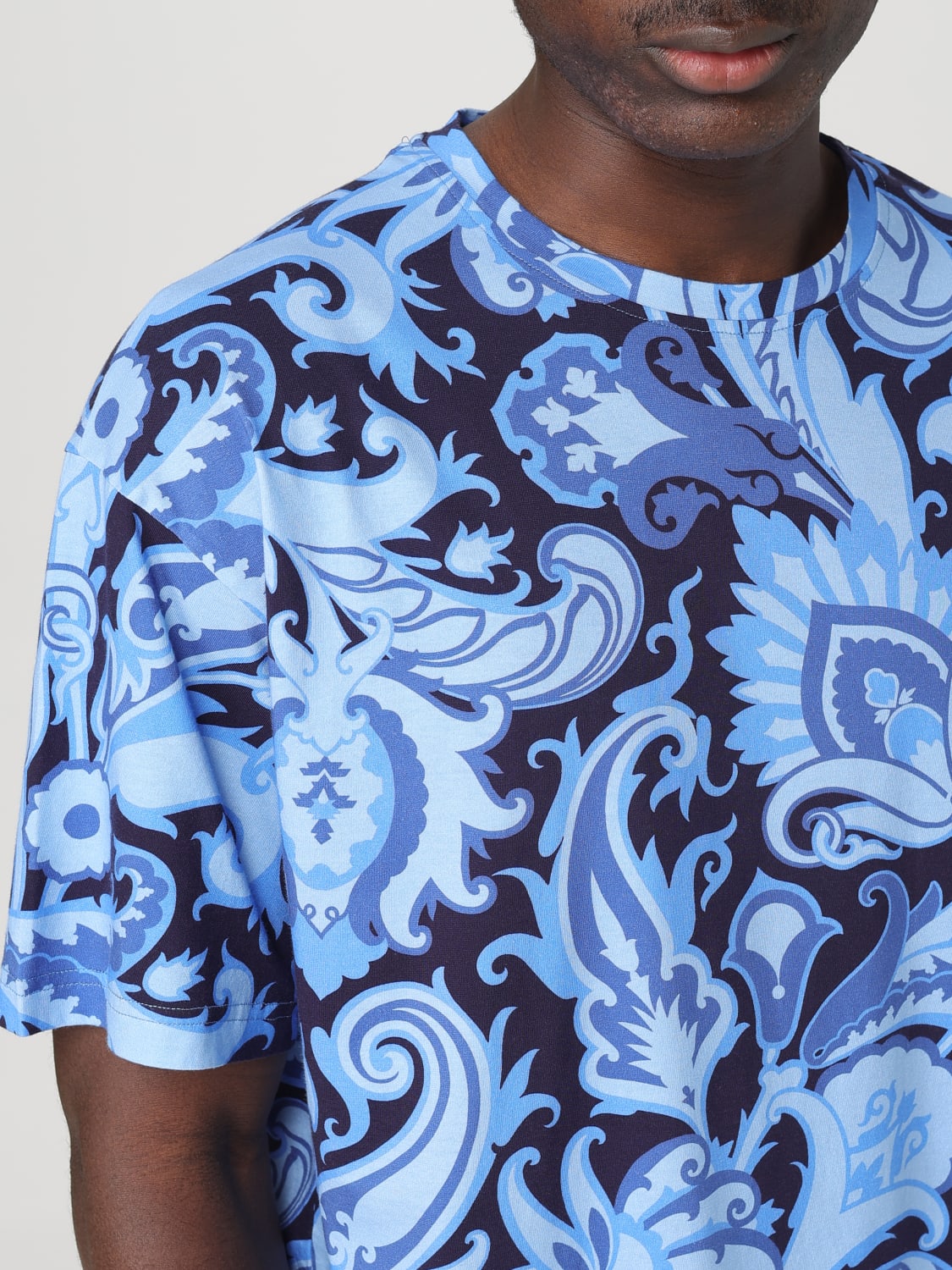 Tシャツ・カットソー ETRO Men T-shirt Blue MRMA0004AK591 X0883 ETRO：Tシャツ メンズ - ブルー | GIGLIO.COMオンラインのEtro T