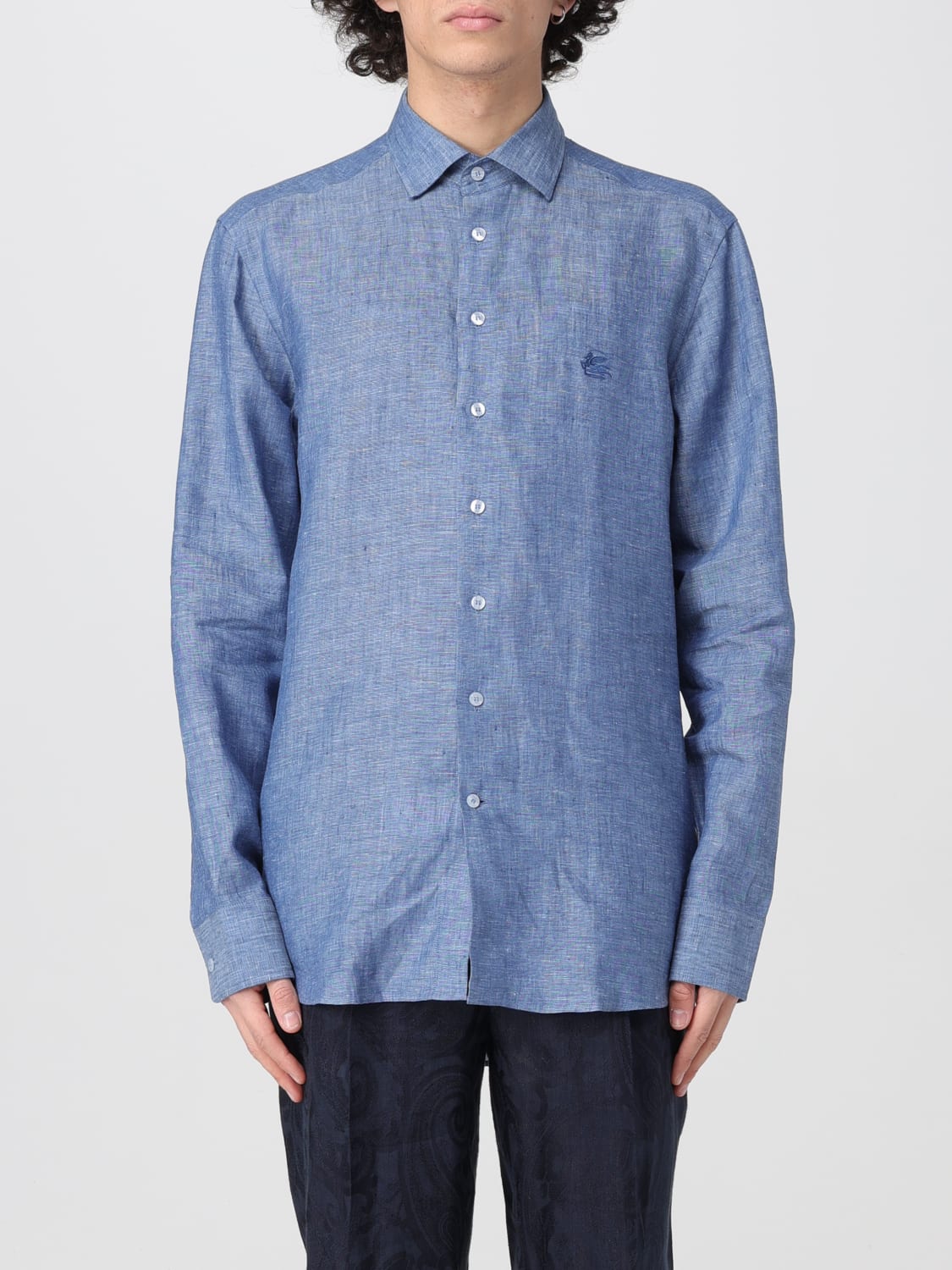 ETRO HEMD: Hemd herren Etro, Blau - Img 1