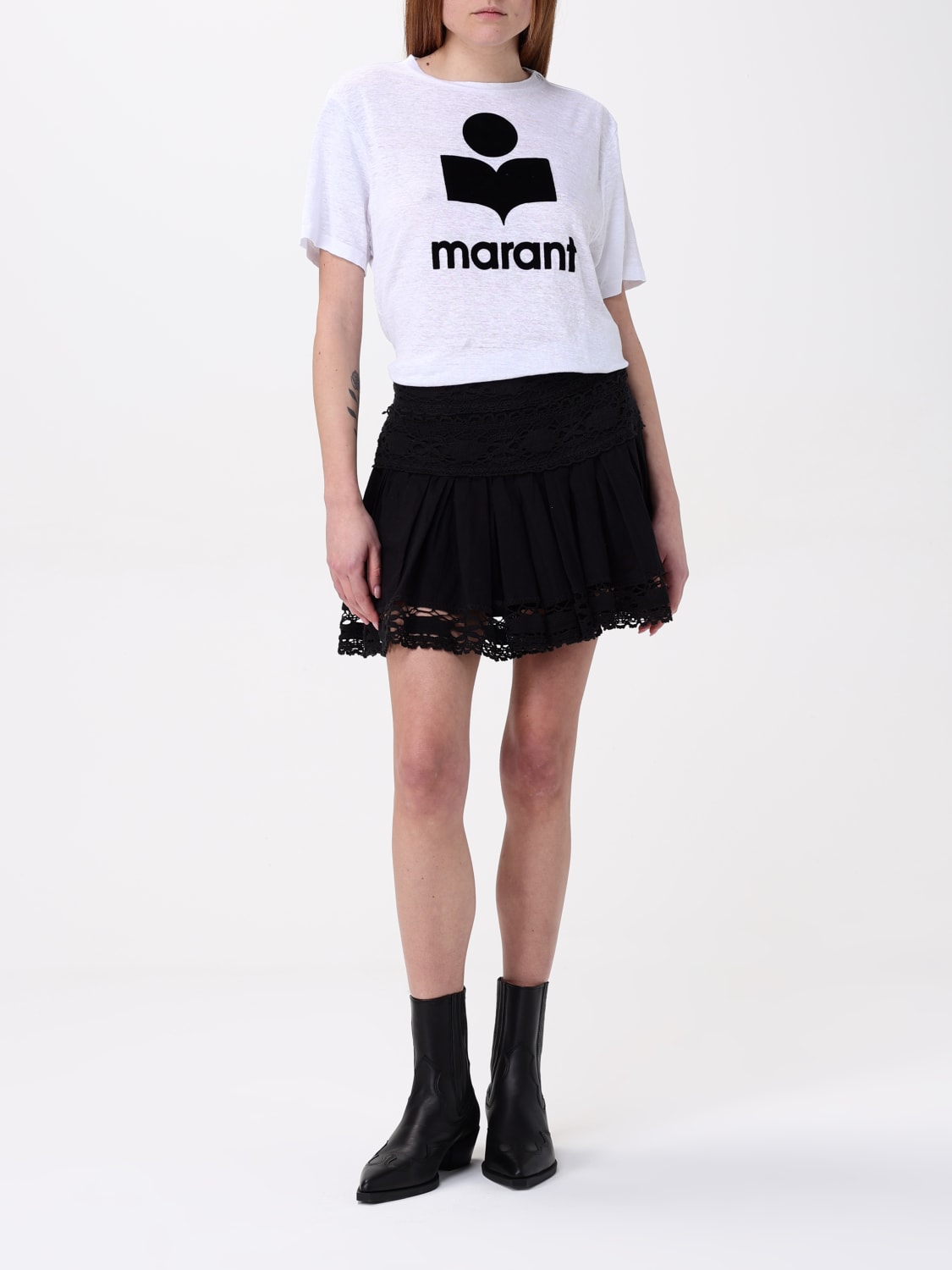 Tシャツ・カットソー ISABEL MARANT ETOILE Women Tops 24PTS0001FBA1N09E WHITE Zewel Tee-Shirt Woman white | ISABEL MARANT Official online