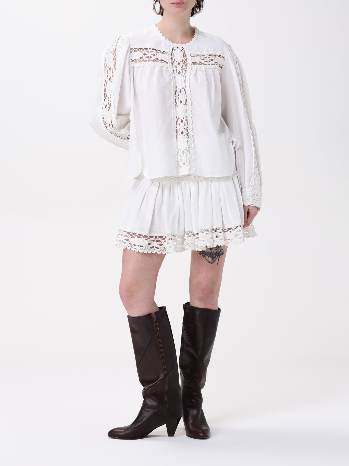 スカート ISABEL MARANT ETOILE Woman Skirt White JU0304FAC1J14E 20WH ISABEL MARANT ETOILE: Skirt woman - White | Isabel Marant