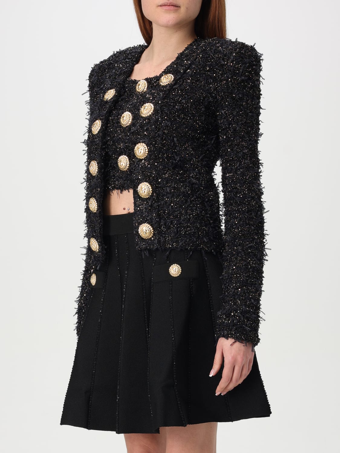 ジャケット BALMAIN Woman Jacket Black EF1SK048KB19 EAD BALMAIN: Jacket woman - Black | Balmain jacket EF1SK048KB19