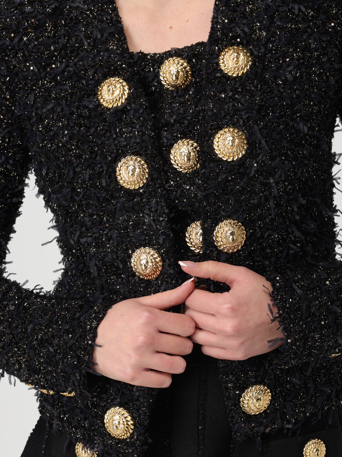 ジャケット BALMAIN Woman Jacket Black EF1SK048KB19 EAD BALMAIN: Jacket woman - Black | Balmain jacket EF1SK048KB19