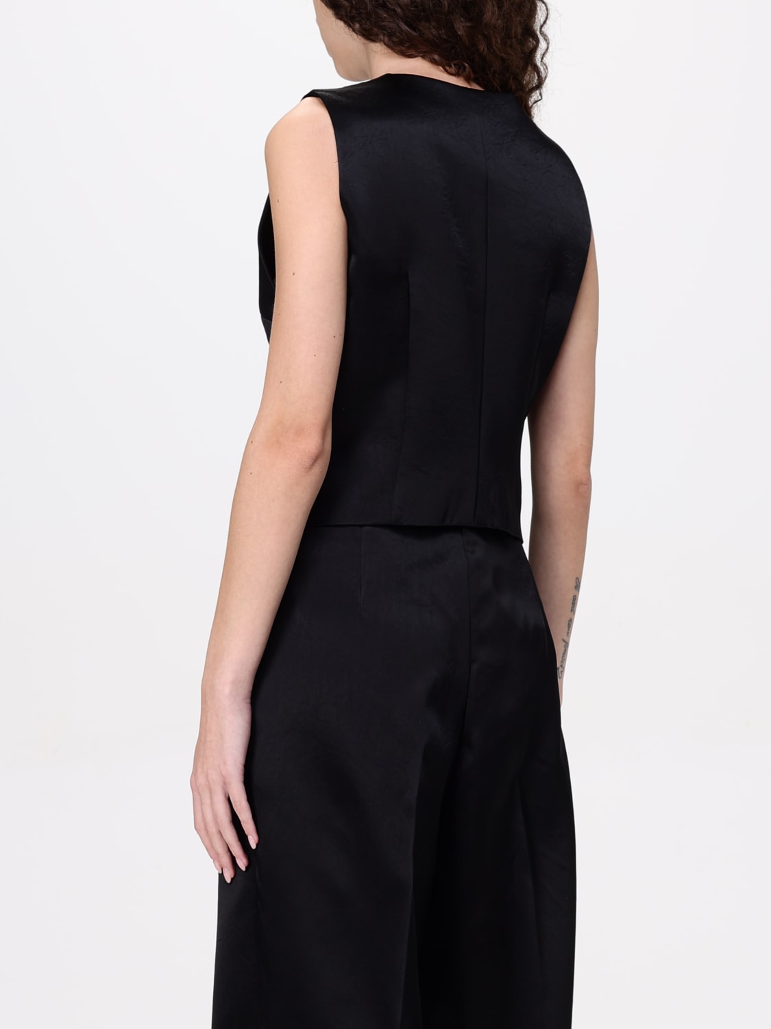 PHILOSOPHY DI LORENZO SERAFINI WAISTCOAT: Jacket woman Philosophy Di Lorenzo Serafini, Black - Img 3